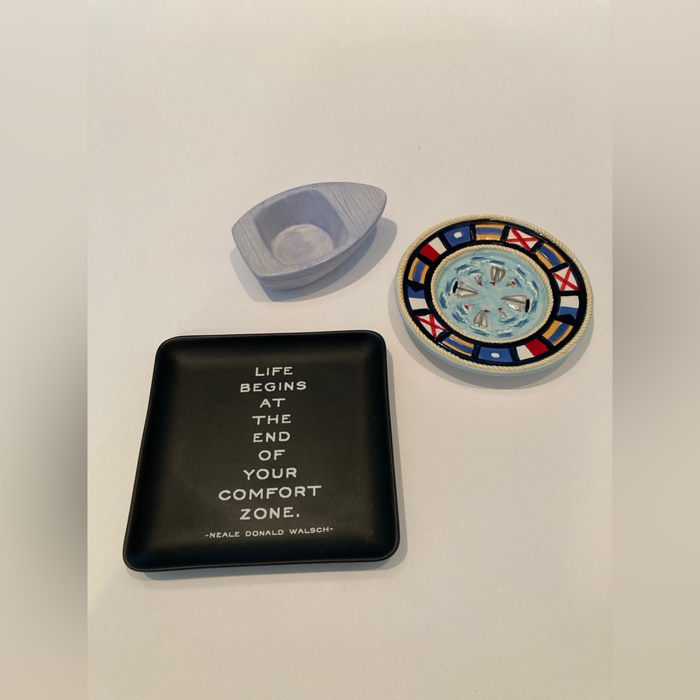 Yankee Candle Ceramic Votive Candle Holders Boat Nautical Quotable Home Decor